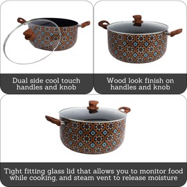 IMUSA 12.7Qt Talavera Dutch Oven w/B