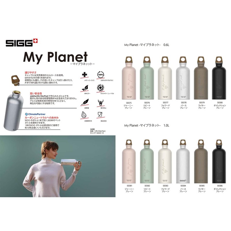 SIGG 50377 Outdoor Water Bottle, Swiss Made Aluminum Bottle, My