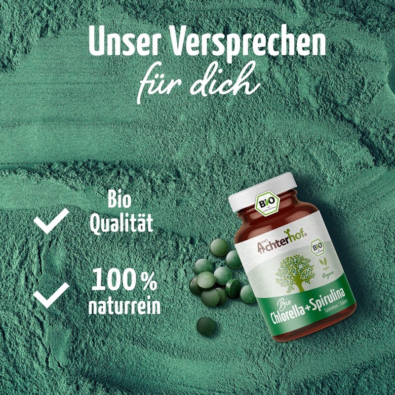 Spirulina Chlorella Organic Pellets | 400 Tablets | Each with