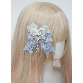 Bose and Galya Lolita Style Bowknot Hairpin Hair Accessory Pearl Lace Hair Decoration Mine Style Princess Forest Girl Floral Decoration Gothic Cute Style Stylish Elegant Present Date Girl Cosplay Mass