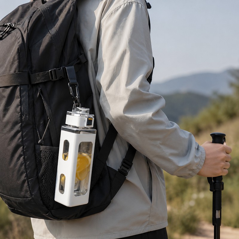 0.7L/0.9L Sports Water Bottle with Carry Strap – Portable Sippy