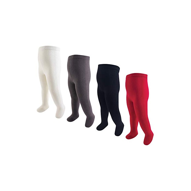 Touched by Nature baby girls Organic Cotton Tights, Red Navy,