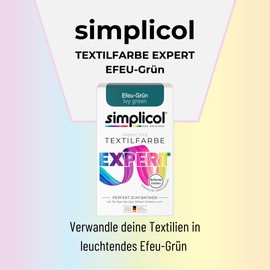 Simplicol Expert Textile Dye for Creative and Easy Dyeing - 18 Colours - Washing Machine & Manual Dyeing