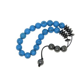 Jeannieparnell N3 TH - Greek Style Loose Strung Prayer Beads 10mm Dyed Turquoise Howlite Beads Handmade