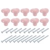 sourcing map Ceramic Cabinet Knobs, 10 Pcs Light Pink Heart