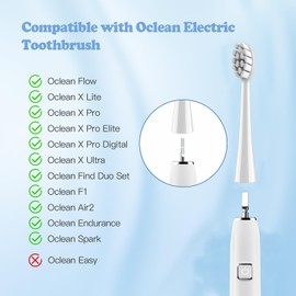 Gum Care Ersatzbürstenköpfe kompatibel mit Oclean elektrischen Zahnbürstenköpfen für Oclean Spark, Flow, X Pro, X Pro Elite, X Pro Digital, X Lite, X10, X Ultra, Air2, F1 (weiß), 6 Stück