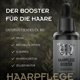 mySecretOil Hair Care Booster 50 ml for Hair Care - Seals Moisture, Promotes Shine & Smoothness - Oil for Hair 100% Cold Pressed & Enriched with Bergamot Essential Oil
