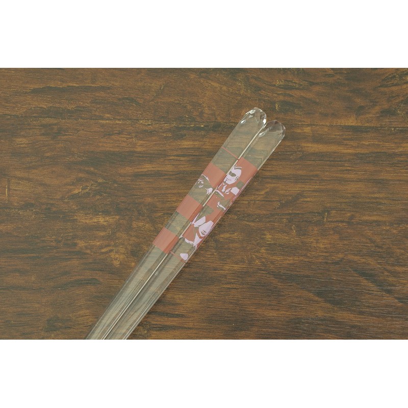 Aoba 523024 Chopsticks, Dishwasher Safe, Clear Chopsticks, Checkered Ultraman, Red,