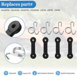532160793 Bagger Latch Straps and Hardware for MTD/Husqvarna/Oregon/Poulan/Roper/Sears/Craftsman/Weed Eater/AYP Lawn Tractors, Replaces 160793 532130760 130758 42-555 for 42" (2 Pack)