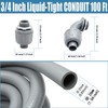 QSHFTO 3/4 Inch Liquid-Tight Conduit and Connector Kit - 100