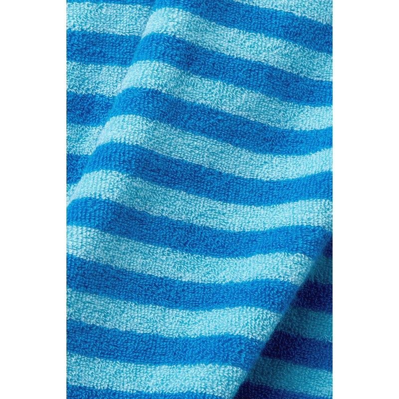 ESPRIT Striped Hooded Terry Bathrobe, turquoise