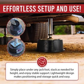 Bullke Trailer Leveling Blocks - for RV and Camper, USA Made Heavy Duty Jack Pads, Stabilizing Blocks, UV Resistant Recycled Plastic Leveling Blocks for RVS (5)