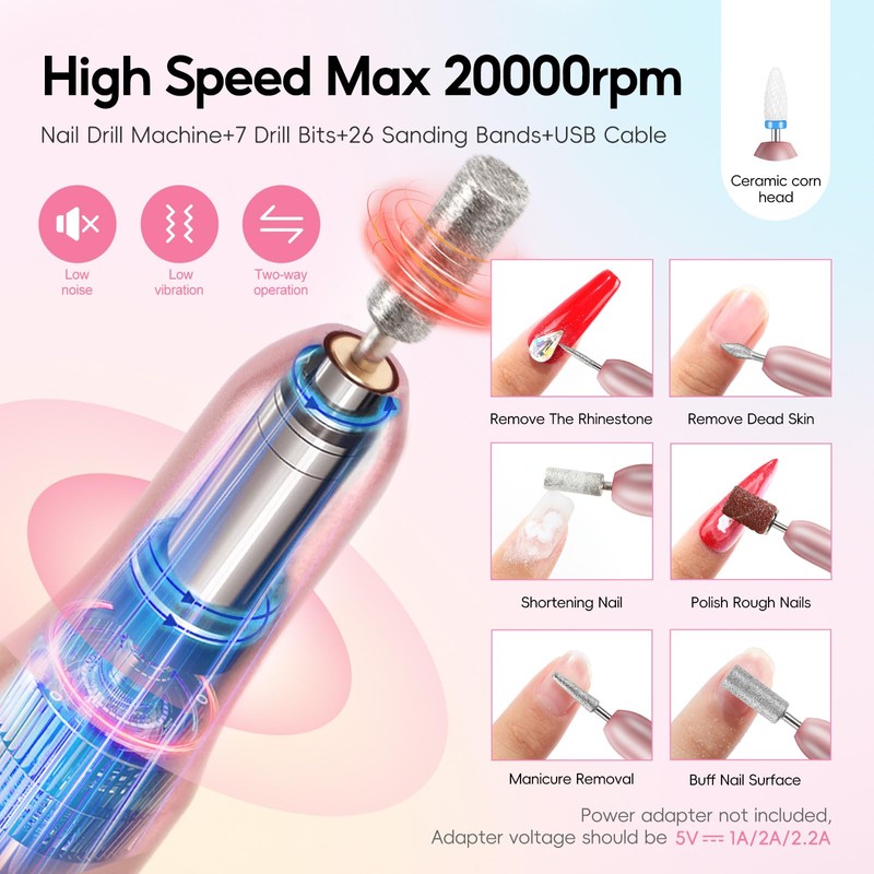 Acrylic Nail Kit for Beginners with Everything Drill and Light