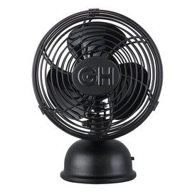 Good Housekeeping All-Metal USB-Powered 5" Oscillating Personal Fan, Matte Black