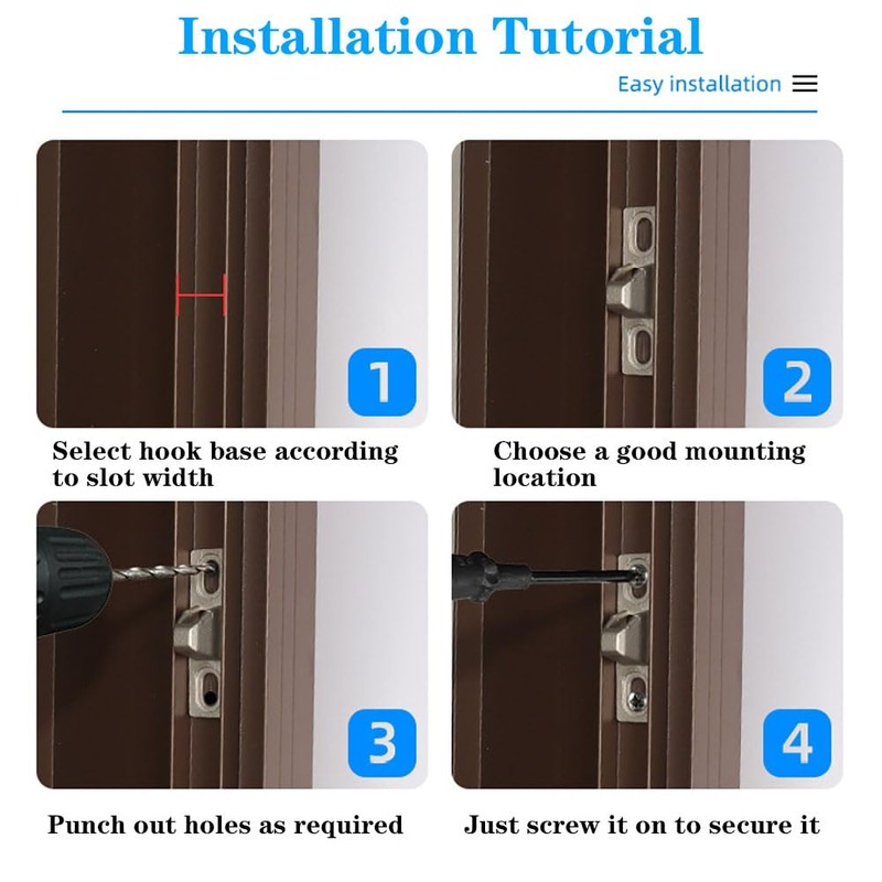 BOKWORE 2PCS Sliding Door Keeper Patio Sliding Door Keeper Sliding