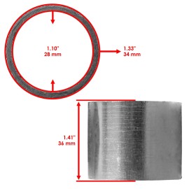 Caltric 2 Muffler Exhaust Silencer-Pipe Gasket For Yamaha V-Star 650 XVS650 1998-2016