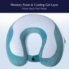 COOL GEL Memory Foam Neck Pillow for Travel with Removable