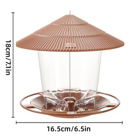 AIMALL Outdoor Hanging Bird Feeder 7.09x6.5in Plastic Feeder for Garden Yard Balcony, Automatic Bird Feed Dispenser with Multiple Feeding Ports