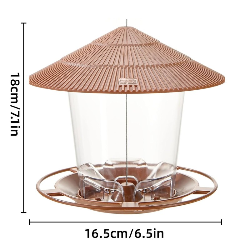 AIMALL Outdoor Hanging Bird Feeder 7.09x6.5in Plastic Feeder for Garden