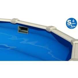 Smartline Solid Blue 15-Foot Round Liner | Overlap Style | 48-to-52-Inch Wall Height | 25 Gauge Virgin Vinyl | Designed for Steel Sided Above-Ground Swimming Pools | Universal Gasket Kit Included