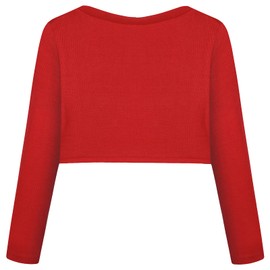 BONNY BILLY Girls' Cardigan Bolero Jacket Cotton Children's Clothing, red