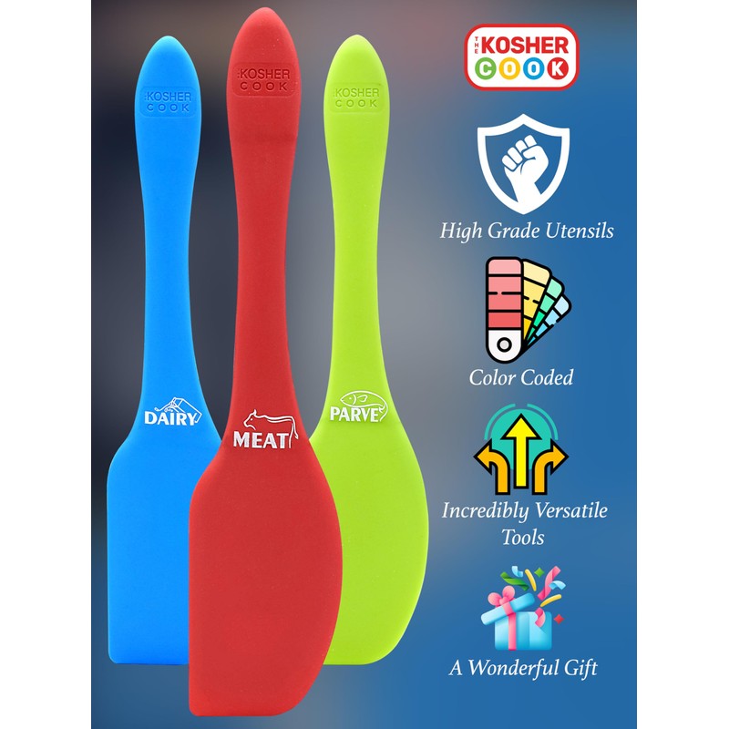 The Kosher Cook Meat Red Silicone Spatula – Heavy Duty,