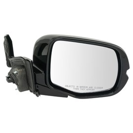 TRQ Right Mirror with Heat with Memory without Side View Camera Passenger Side Compatible with 2016-2018 Honda Pilot HO1321290