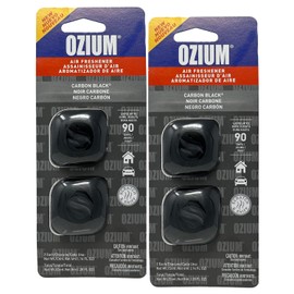 Ozium Membrane Car Vent Clip AC Air Fresheners Car Air Freshener and Car Odor Eliminator (Carbon Black, 4 Packs)