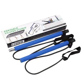 GVRGO Pilates Bar Kit with Resistance Bands, Multifunctional Yoga Pilates Bar with Heavy, Portable Home Gym Pilates Resistance Bar Kit for Women Full Body Workouts Blue