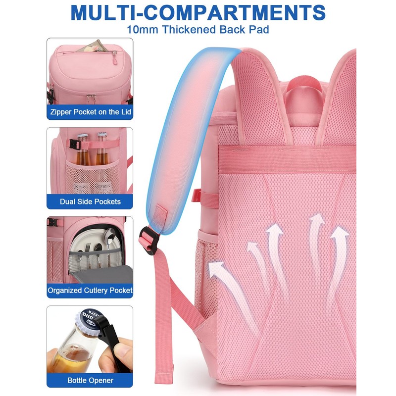 Pritent Cooler Backpack for Men Women Insulated Waterproof Backpack Cooler