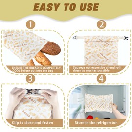 HelixTrim 2 Reusable Beeswax Bread Bags, 17 Inch Foldable Food Storage Bag, Suitable for Homemade Bread, Sourdough Preservation, Picnics, and Zero Waste Living