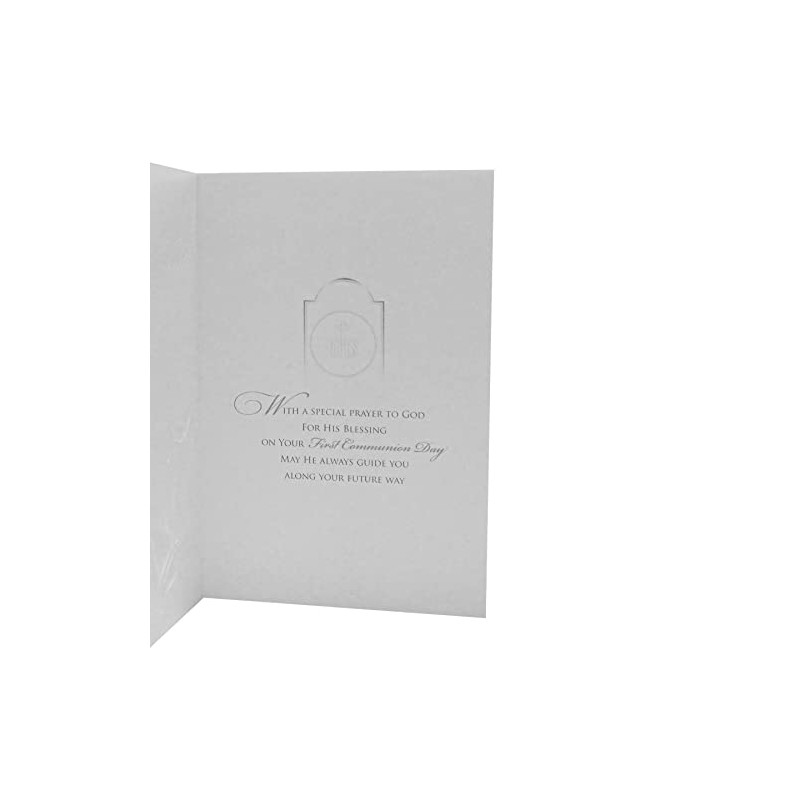 First Holy Communion Card and Envelope with Bookmark Gold Detail