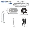 RecPro Rectangle Ladder Pad with Screw and Star Nut for