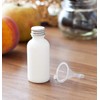 JUVITUS 1 oz Opal White Glass Boston Round Bottle with