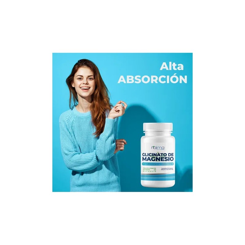 Glicinato De Magnesio 500mg - 500 Cápsulas Pack