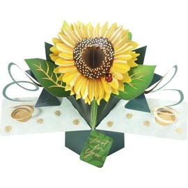 Just For You Sunflower Pop-Up Greeting Card Second Nature 3D Pop Up Cards
