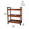 DJAR Art Cart Organizer, Beech Wood Storage Cart for Studio,