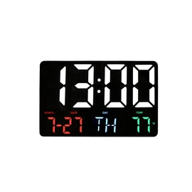 Intellitron CK-2217D Multi-function Digital LED Wall Clock, Black