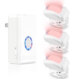 Wireless Motion Sensor Door Chime, NineLeaf Entrance Motion Buzzer, Plug and Play, 48 Chimes,Entry Doorbell for Home,Business,Retail Welcome,Alarms for Child/Pet/Elderly/Patient(1 Receiver+3 Sensors)