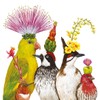 Napkins Flowers 20 Birds with Exotic Headdress Funny Animals Table