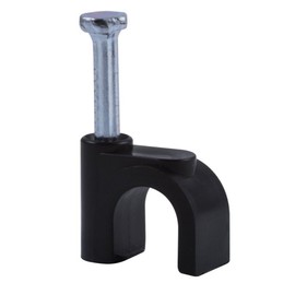 Hyper Tough Black Plastic Staples for 1/4 Diameter Coaxial Cable PK-25 34362-P1