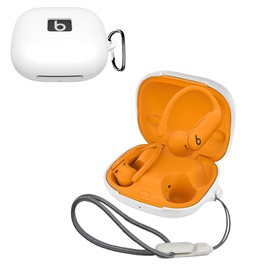 For Beats Powerbeats Pro 2 Case, YILLIONS Soft Silica Gel Sport Cool Design Shock Absorption Waterproof Dustproof Lightweight Lost Hook Slim Soft Case Cover for Beats Powerbeats Pro 2 Cover(White)