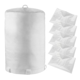70333 Heavy Dust Collector Bags 21" x 31" x 1 Micron Filter Upper Bag with 5pc Clear Plastic Vacuum Dust Collection Bags 20" x 43" fit for POWERTEC DC-1512, JET, Grizzly, Shop Fox, Wen, Harbor Freigh