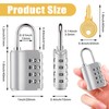 Kenning 10 Pcs Combination Padlock 4 Digit Combination Lock with