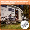 Zhengmy 50 Pcs Trailer Frame Wire Clips Stainless Steel Metal