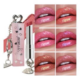 - Lápiz Labial Hidratante En Forma De Corazón Pearl Shimmer