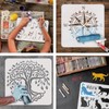 FINGERINSPIRE 4 Pcs Bark Camouflage Stencil 11.7x8.3 inch Camouflage Grass