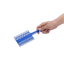 Juego de peine para teñir y resaltar el cabello, herramientas de corte de tinte para colorear, jaspeado y peinado precisos para mujeres (azul)