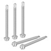 uxcell 100Pcs #14 x 3 Self Drilling Screws, 410 Stainless