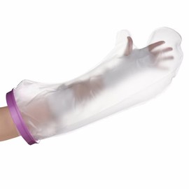 MEDOTS Purple Adult Wide Half Arm Cover Protector for Shower Reusable 100% Waterproof Cast Covers for Shower half arm Tight Seal Keeps Cast and Bandage Dry